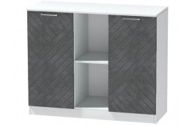 Комод №4 Иннэс-7, Белый/Бетон графит