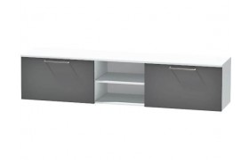 Комод Тумба для ТВ-техники подвесная Иннэс-7, Белый/Графит