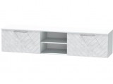 Тумба для ТВ-техники подвесная Иннэс-7, Белый/Бетон снежный недорого
