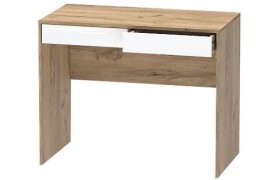 Туалетный столик Иннэс-7, Крафт золотой/Белый глянец