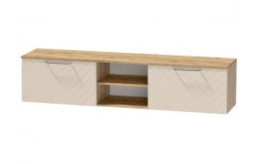 Комод Тумба для ТВ-техники подвесная Иннэс-7, Крафт золотой/Тирамису м