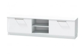 Тумба под телевизор для ТВ-техники напольная Иннэс-7, Белый/глянец