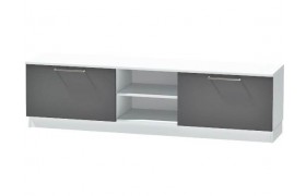 Тумба под телевизор для ТВ-техники напольная Иннэс-7, Белый/Графит