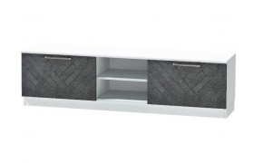 Тумба под телевизор для ТВ-техники напольная Иннэс-7, Белый/Бетон графит