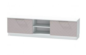 Шкаф Тумба для ТВ-техники напольная Иннэс-7, Белый/Грэй софт