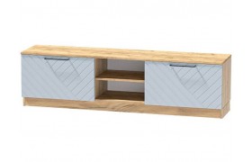 Тумба под телевизор для ТВ-техники напольная Иннэс-7, Крафт золотой/Монблан Р