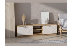 Тумба под телевизор для ТВ-техники напольная Иннэс-7, Крафт золотой/Тирамису м