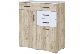 Комод Теана - Крафт серый/МДФ светло