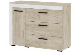 Комод Адель - Крафт серый/белый