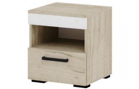 Прикроватная тумба Адель - Крафт серый/белый