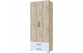 Шкаф 2-х створчатый Теана - Крафт серый/МДФ светло