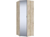 Шкаф угловой с зеркалом Теана - Крафт серый недорого