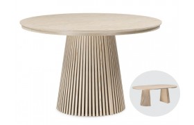 Кухонный стол Mersin 120(200)x120 шпон дуба / бук деревянный