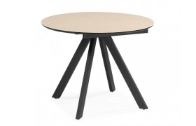 Трейси 90 okara light yellow / черный Керамический стол