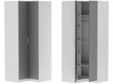 Шкаф угловой Иннэс-7 - Белый/Графит недорого