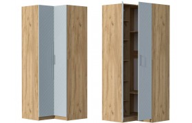 Угловой шкаф Иннэс-7 - Крафт золотой/Монблан Р-856