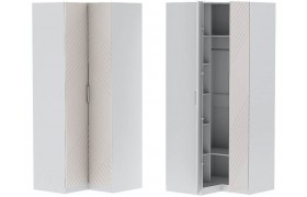 Угловой шкаф Иннэс-7 - Белый/Тирамису матовый