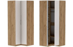 Угловой шкаф Иннэс-7 - Крафт золотой/Тирамису матовый