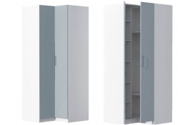 Угловой шкаф Иннэс-7 - Белый/Монблан Р-856