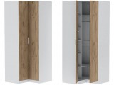 Шкаф угловой Иннэс-7 - Белый/Крафт золотой недорого