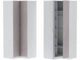 Шкаф угловой Иннэс-7 - Белый/Грэй софт недорого