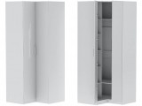 Шкаф угловой Иннэс-7 - Белый/Белый глянец недорого