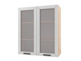 Шкаф навесной Альфа высокий со стеклом 800х920х300 недорого