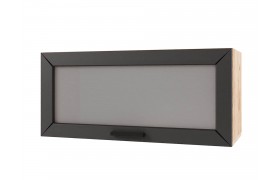 Шкаф навесной Альфа горизонтальный со стеклом 800х360х300