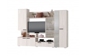 Стенка в гостиную Денди ГС-02 ясень белый