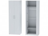 Шкаф двухдверный №1 Иннэс-7 - Белый/Белый глянец недорого
