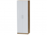 Шкаф двухдверный №1 Иннэс-7 - Крафт золотой/Белый глянец распродажа