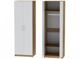 Шкаф двухдверный №1 Иннэс-7 - Крафт золотой/Белый недорого