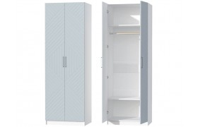 Шкаф двухдверный №1 Иннэс-7 - Белый/Монблан Р-856