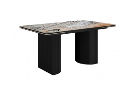 Стол DikLine EKD160, Керамика Venetian Brown Light глянец (К4), опоры черные (2 уп.)