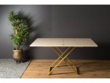 Стол-трансформер Левмар Compact D31/S90 (выбеленный дуб/золото) распродажа