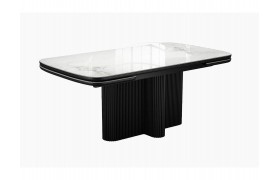 Стол на кухню DikLine SKO180 Керамика Пандора Серый глянец YB8020122BG/по