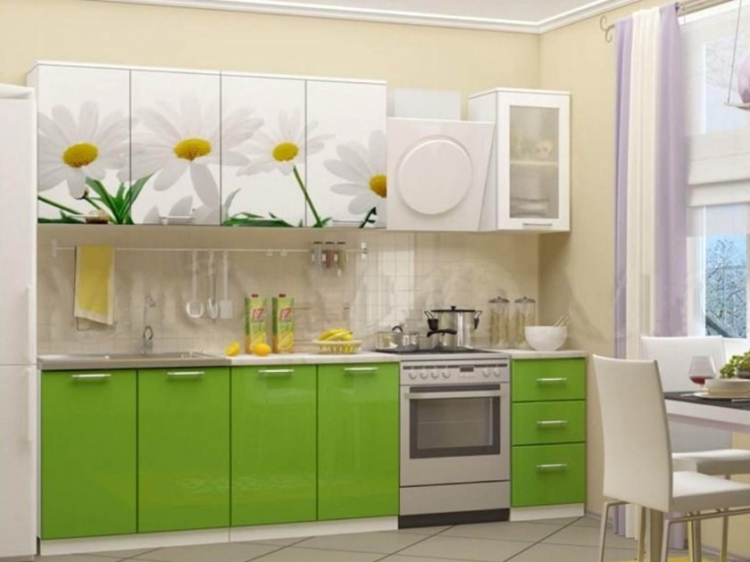 кухонный гарнитур Кухня Ромашки-2 2000 Кухня Ромашки-2 2000