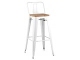 Барный стул Stool Group Tolix wood со спинкой белый глянцевый [YD-H765E-W LG-02] недорого