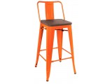 Барный стул Stool Group Tolix wood со спинкой оранжевый глянцевый [YD-H675E-W LG-05] недорого