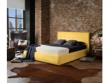 Мягкая кровать "Selesta" 1400 желтая с матрасом PROMO  от производителя
