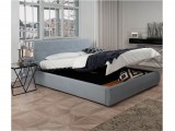 Мягкая кровать "Selesta" 1400 серая с матрасом АСТРА с фото
