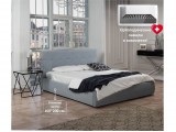 Мягкая кровать "Selesta" 1600 серая с подъемным механи недорого