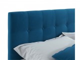 Мягкая кровать "Selesta" 1600 синяя с матрасом ГОСТ с  распродажа