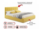 Мягкая кровать "Selesta" 1600 желтая с матрасом ГОСТ с от производителя