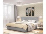 Мягкая кровать Selesta 1600 серая с матрасо ГОСТ с подъемным мех недорого