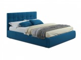 Мягкая кровать "Selesta" 1600 синяя с матрасом АСТРА с недорого