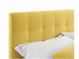 Мягкая кровать "Selesta" 1800 желтая с матрасом АСТРА  от производителя