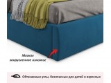 Мягкая кровать Selesta 1400 синяя с ортопед.основанием с матрасо от производителя