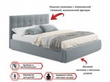 Мягкая кровать Selesta 1600 серая с ортопед.основанием с матрасо фото