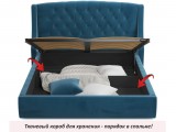 Мягкая кровать "Stefani" 1600 синяя с подъемным механи от производителя
